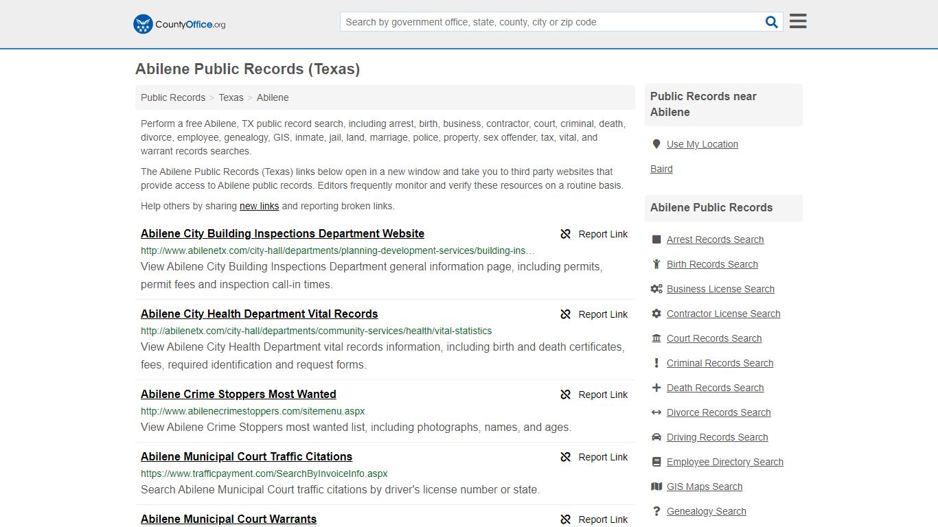 Public Records - Abilene, TX (Business, Criminal, GIS ...